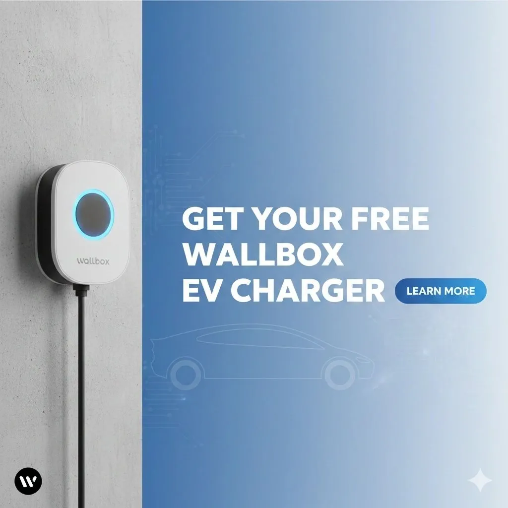 Promotion tile offering a free Wallbox home EV charger