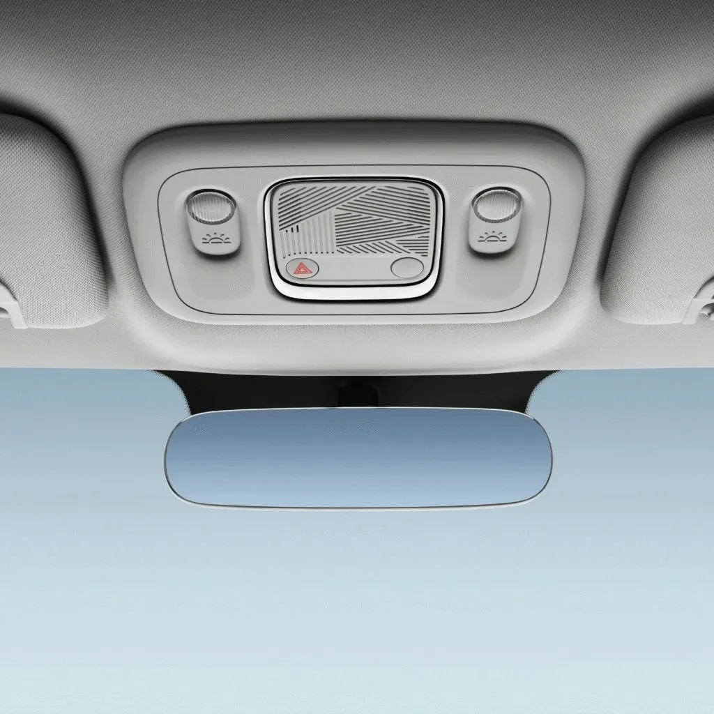 Dongfeng BOX overhead console with reading lights and rear-view mirror