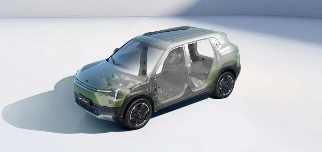 Dongfeng VIGO transparent body render showing the structural frame